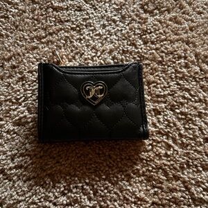 Juicy Couture Black Quilted Heart Wallet